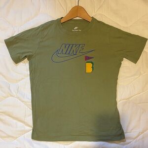 Nike Boys Green Logo Short Sleeve Tee